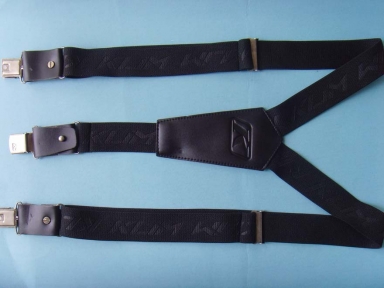 Y shape black elastic suspenders