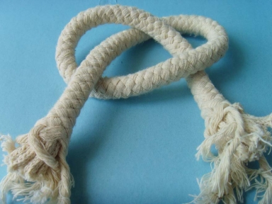 corde de coton blanc naturel tressé