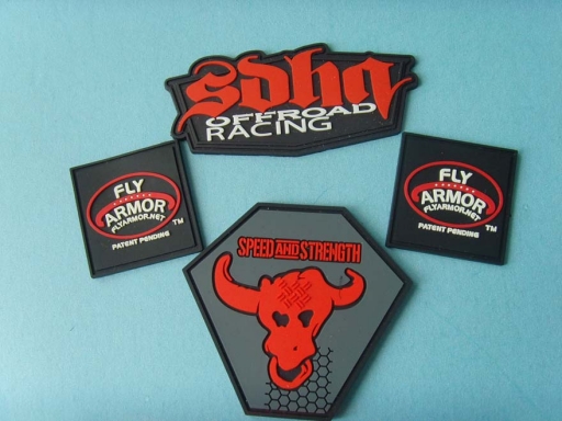 3D embossed rubber badge
