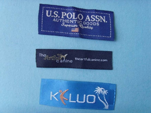 satin clothing woven label