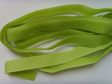 Soft green nylon hook and loop fastener tape