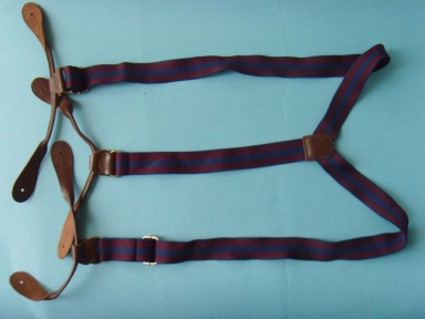 Polyester stripe elastic suspender