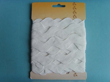rubans blancs ricrac polyester 20mm avec emballage personnalisé