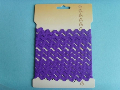 Purple wave polyester woven ricrac cords