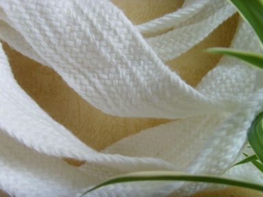 coton chevrons blanc ruban