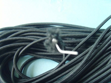 cordon élastique de 5mm noir spirale pour extérieur