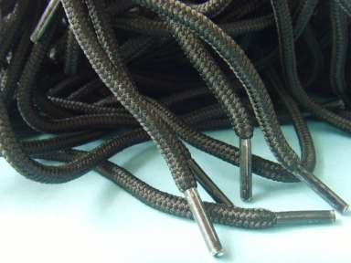 6mm ronde polyester lacet de couleur noir