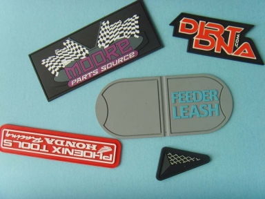 customized shape irregular rubber badge